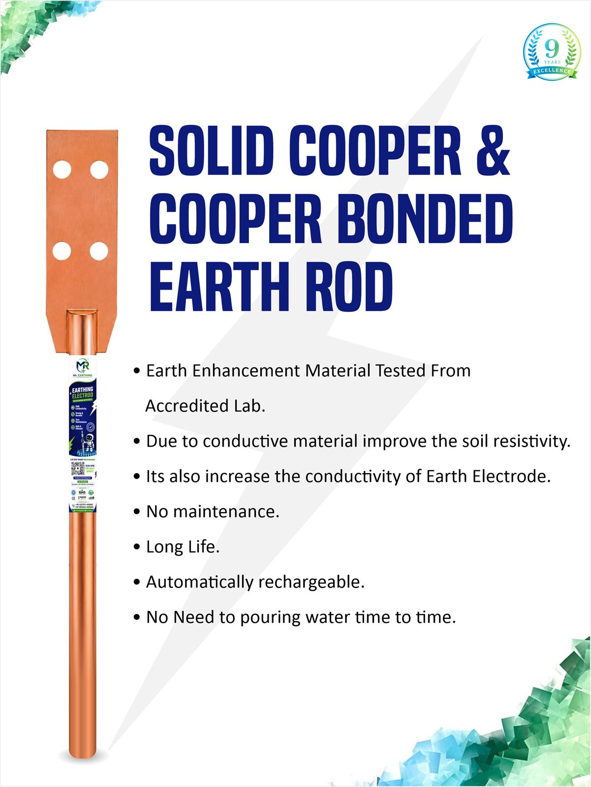 Solid Copper & Copper Bonded Earth Rod