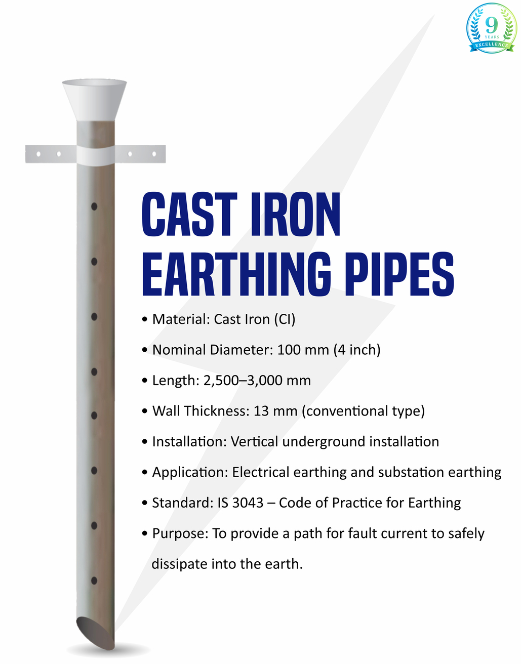 Cast Iron Earthing Pipes